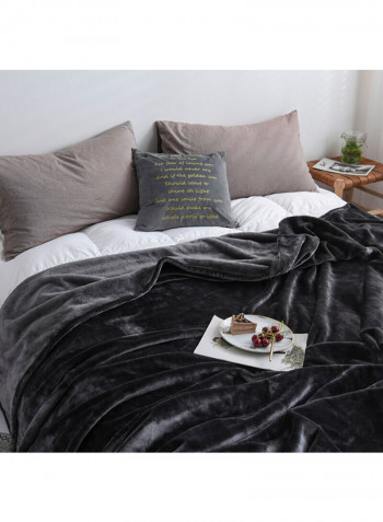 Soft Thicken Comfortable Bed Blanket Cotton Grey 200x230centimeter