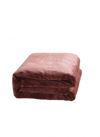Soft Thicken Comfortable Bed Blanket Cotton Pink 200x230centimeter