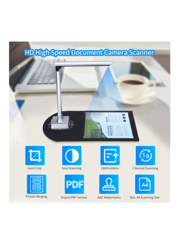 BK31 Portable Document Camera Scanner USB 2.0 HD Silver