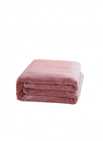 Soft Thicken Comfortable Bed Blanket Cotton Pink 200x230centimeter