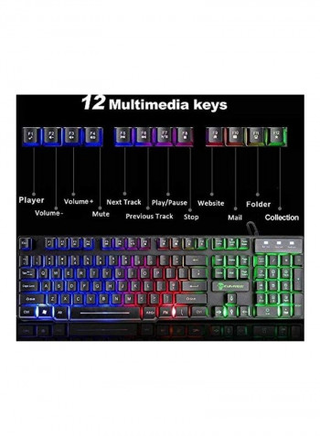 Gaming Keyboard Mouse With Headset And Mouse Pad