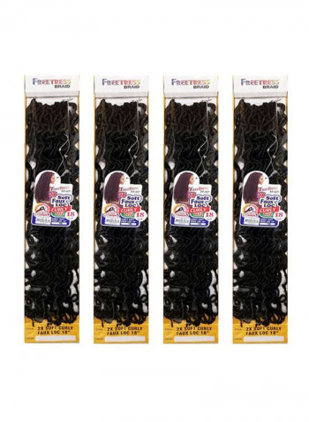 4-Piece Curly Hair Extensions 1B 18inch