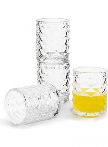 4-Piece Unbreakable Glass Cup Set Clear