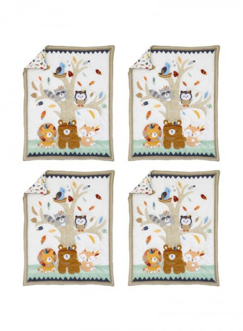 4-Piece Alligator Printed Crib Bedding Set