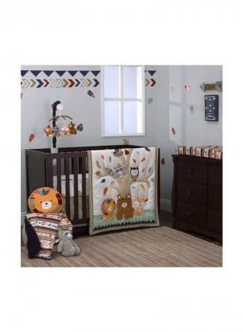 4-Piece Alligator Printed Crib Bedding Set