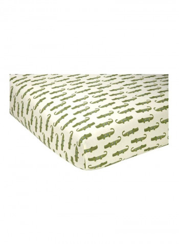 4-Piece Alligator Printed Crib Bedding Set