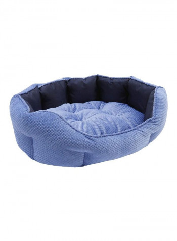 Water Resistant Quilted Bed Navy Blue 78centimeter