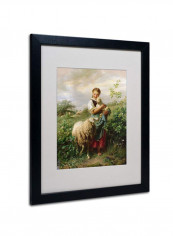 The Shepherdess 1866 Framed Wall Art multicolour 16 x 20inch