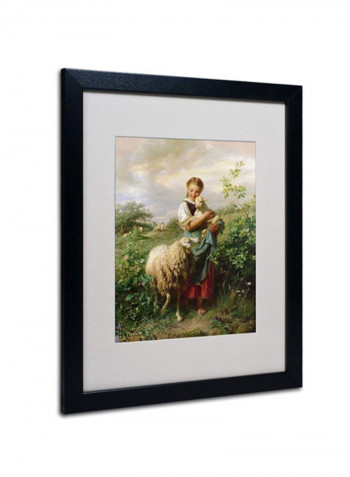 The Shepherdess 1866 Framed Wall Art multicolour 16 x 20inch