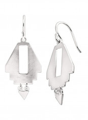 925 Sterling Silver Adobe Steps Cut-Out Drop Earrings