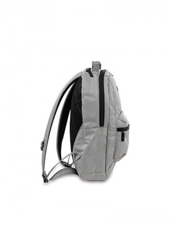 Polyester Printed Backpack Black/White