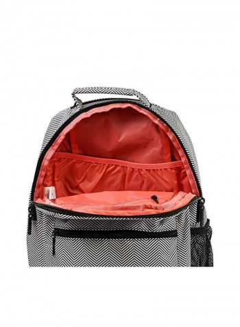 Polyester Printed Backpack Black/White