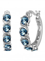 Sterling Silver Topaz Round Hoop Earrings reviews Sterling Silver Topaz Round Hoop Earrings