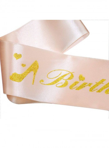 Birthday Queen Printed Sash With Flower 3.15 x 31.5inch