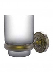 Dottingham Collection Tumbler And Toothbrush Holder White/Gold
