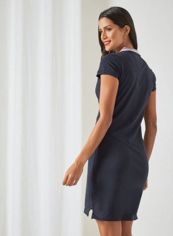 Slim Fit Polo Dress Desert Sky