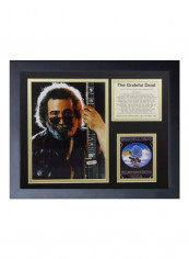 Jerry Garcia- The Grateful Dead Collectible Framed Photo Collage Wall Art Black/Beige/Brown 12x15inch