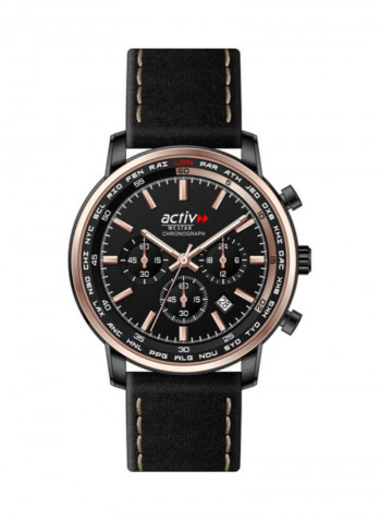 Men's Pu Leather Quartz Analog Wrist Watch With Calender Display 90215BPN603