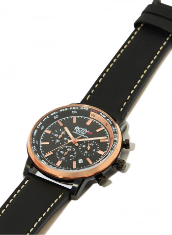 Men's Pu Leather Quartz Analog Wrist Watch With Calender Display 90215BPN603