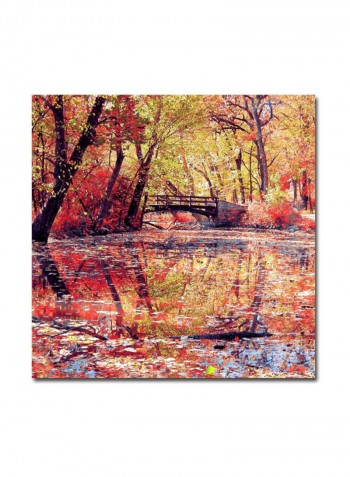 Monet'S Garden Canvas Wall Art Multicolour 18 x 18inch