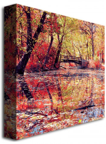 Monet'S Garden Canvas Wall Art Multicolour 18 x 18inch
