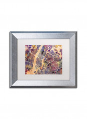 New York City Street Map Wall Art Multicolour 11 x 14inch
