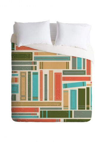 Matt Leyen Literature Duvet Cover Polyester White/Green/Blue Twin XL