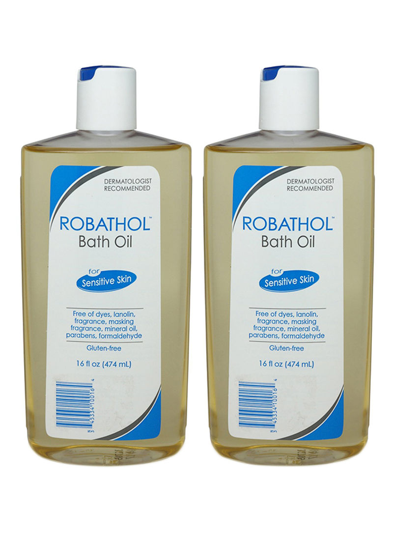 Pack Of 2 Sensitive Skin Bath Oil 2 x 16ounce
