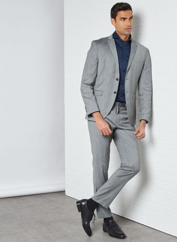 Slim Fit Blazer Light Grey