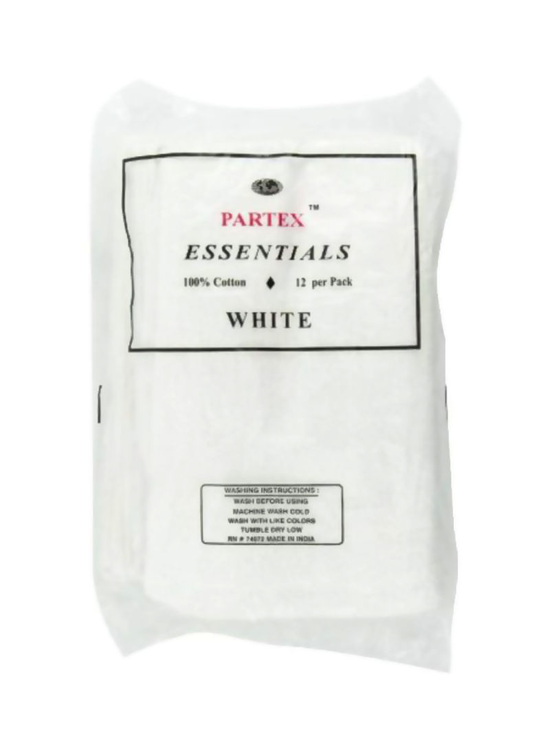 12-Piece Essentials Cotton Towel White