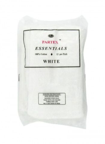 12-Piece Essentials Cotton Towel White