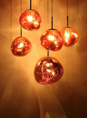 Creative Personality Corridor Modern Indoor Glass Ceiling Lamp Gold 28.00*28.00*28.00cm