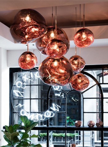 Creative Personality Corridor Modern Indoor Glass Ceiling Lamp Gold 28.00*28.00*28.00cm