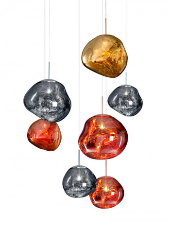 Creative Personality Corridor Modern Indoor Glass Ceiling Lamp Gold 28.00*28.00*28.00cm