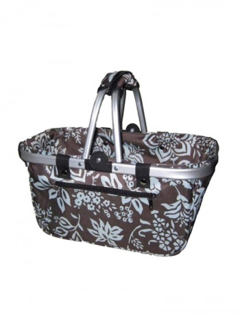 Large Picnic Basket Brown/Silver