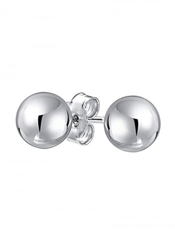 925 Sterling Silver Bead Ball Stud Earrings