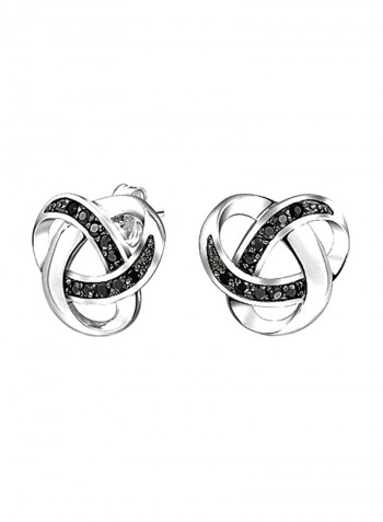 925 Sterling Silver Cubic Zirconia Studded Stud Earrings