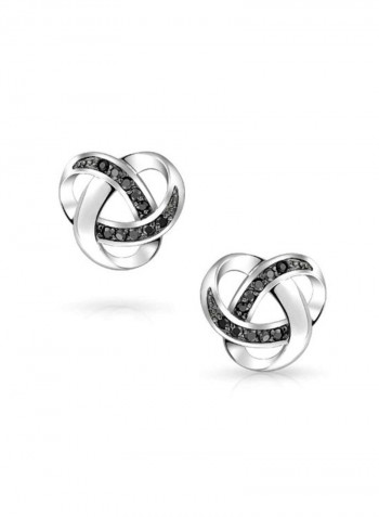 925 Sterling Silver Cubic Zirconia Studded Stud Earrings