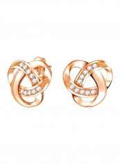 925 Sterling Silver Cubic Zirconia Studded Twist Love Knot Stud Earrings reviews 925 Sterling Silver Cubic Zirconia Studded Twist Love Knot Stud Earrings