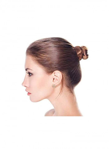 925 Sterling Silver Cubic Zirconia Studded Twist Love Knot Stud Earrings