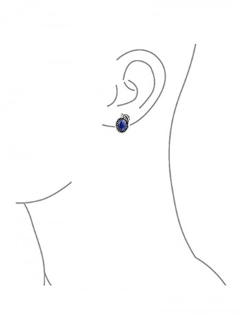 925 Sterling Silver Gemstone Studded Earrings