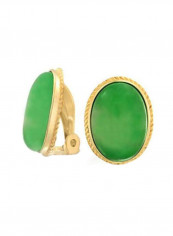 14 Karat Gold Plated 925 Sterling Silver Cabochon Studded Clip On Earrings reviews 14 Karat Gold Plated 925 Sterling Silver Cabochon Studded Clip On Earrings
