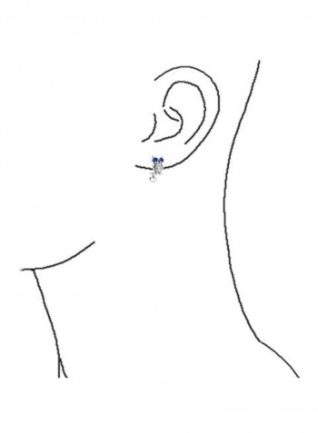 925 Sterling Silver Cubic Zirconia Owl Designed Stud Earrings