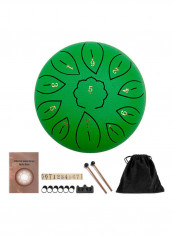 11-Tone Metal Tongue Drum with Drumsticks and Bag