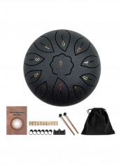 11-Tone Metal Tongue Drum with Drumsticks and Bag
