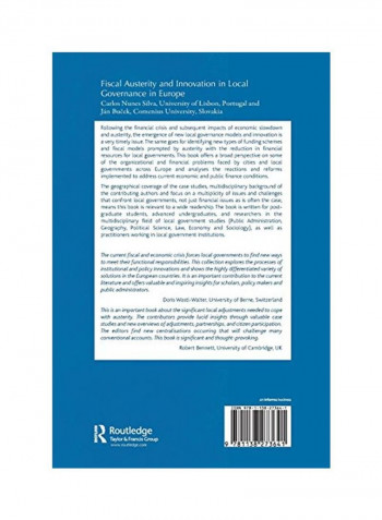 Fiscal Austerity And Innovation In Local Governance In Europe Paperback