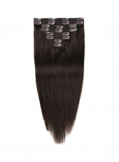 8-Piece Straight Hair Extension Set 2 Dark Brown 18inch