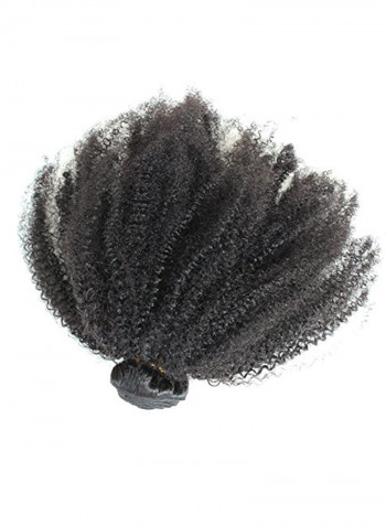 Afro Curly Hair Weave Extension Black 14inch