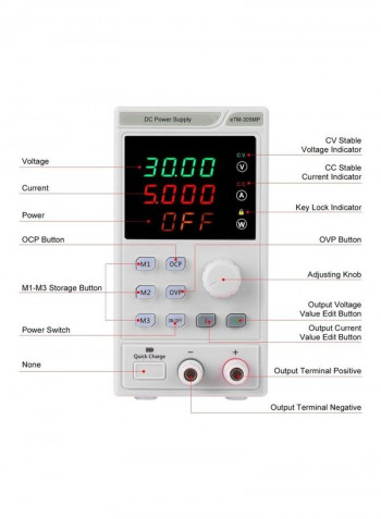 220V Programmable DC Power Supply Power Regulator White