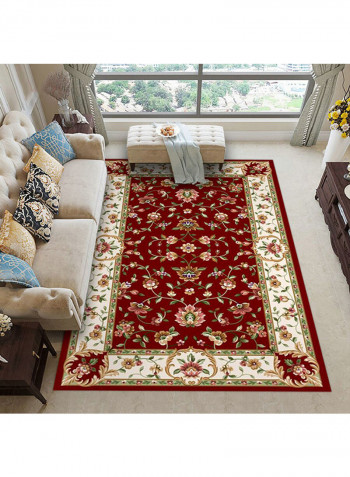 Floral Pattern Anti-Slip Mat Multicolour 140x200centimeter